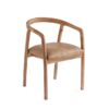 DINING CHAIR TEAKWOOD AND LEATHER