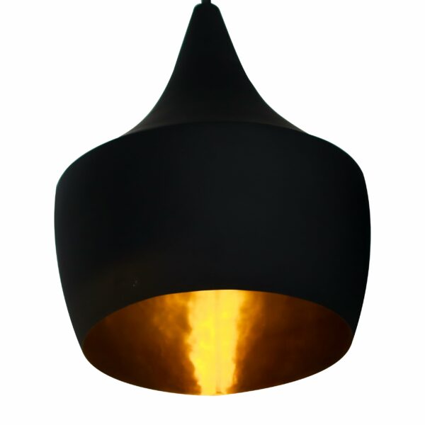 BLACK PAINTED BRASS HANGING LAMP