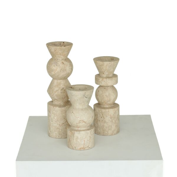 MARBLE CANDLE HOLDER SET