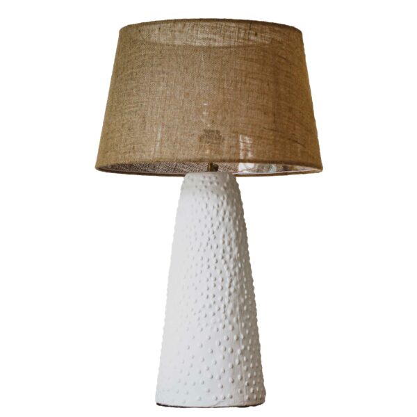 RAFFIA AND TERRACOTTA STANDING LAMP